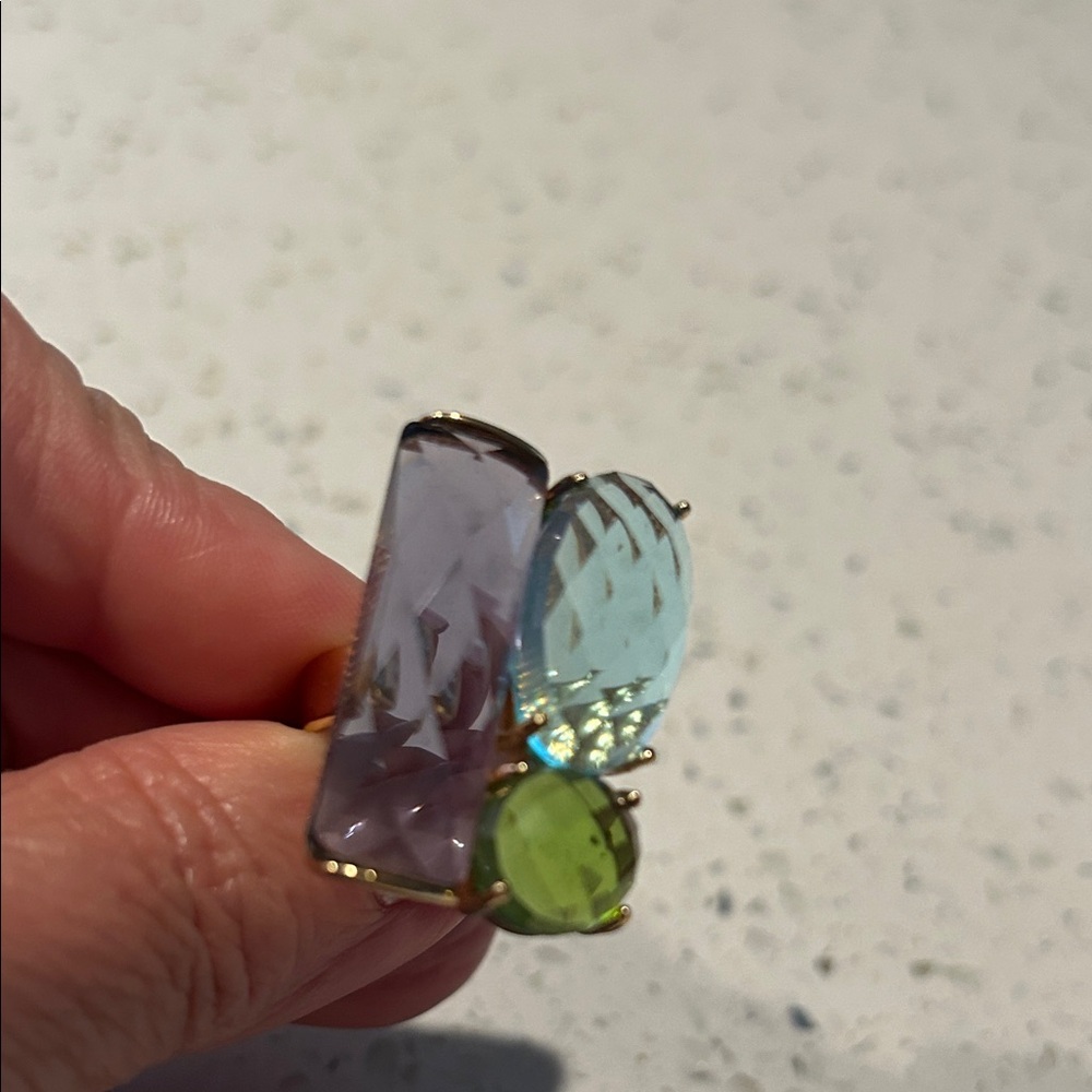 Elegant Multicolor Gemstone Ring